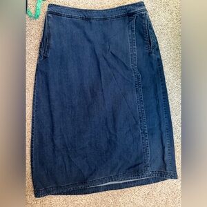 Eileen Fisher Wrap Denim Skirt Size S